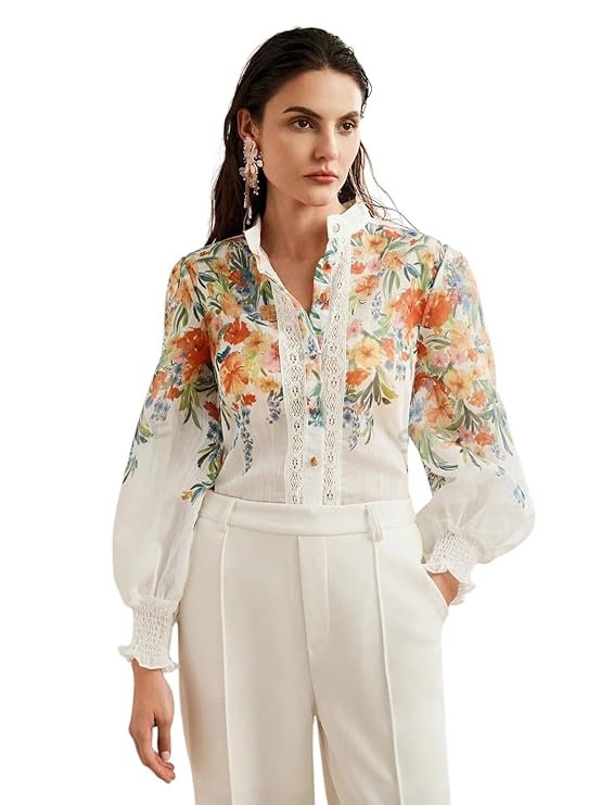 Vintage Garden Floral Blouse